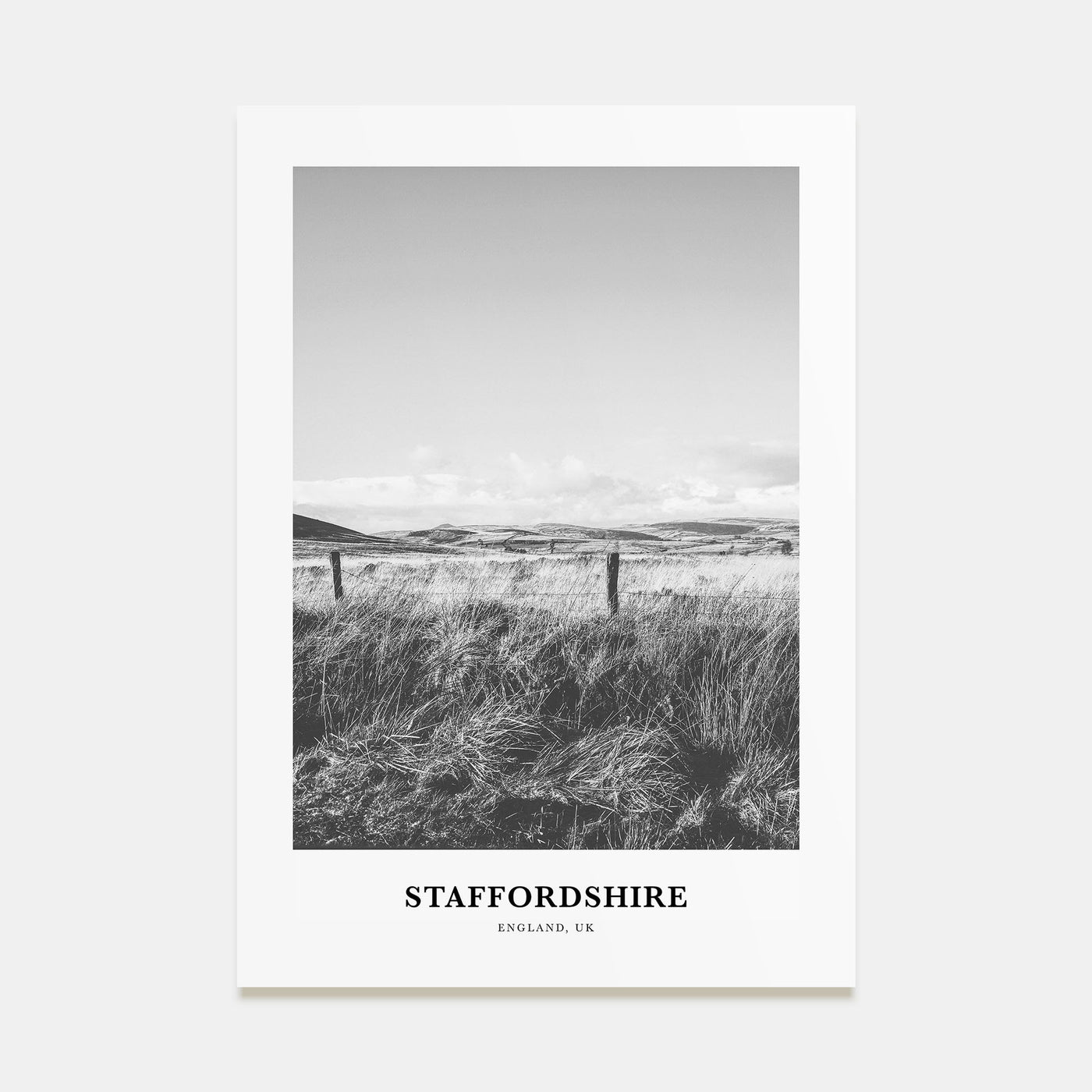 Staffordshire Portrait B&W Poster