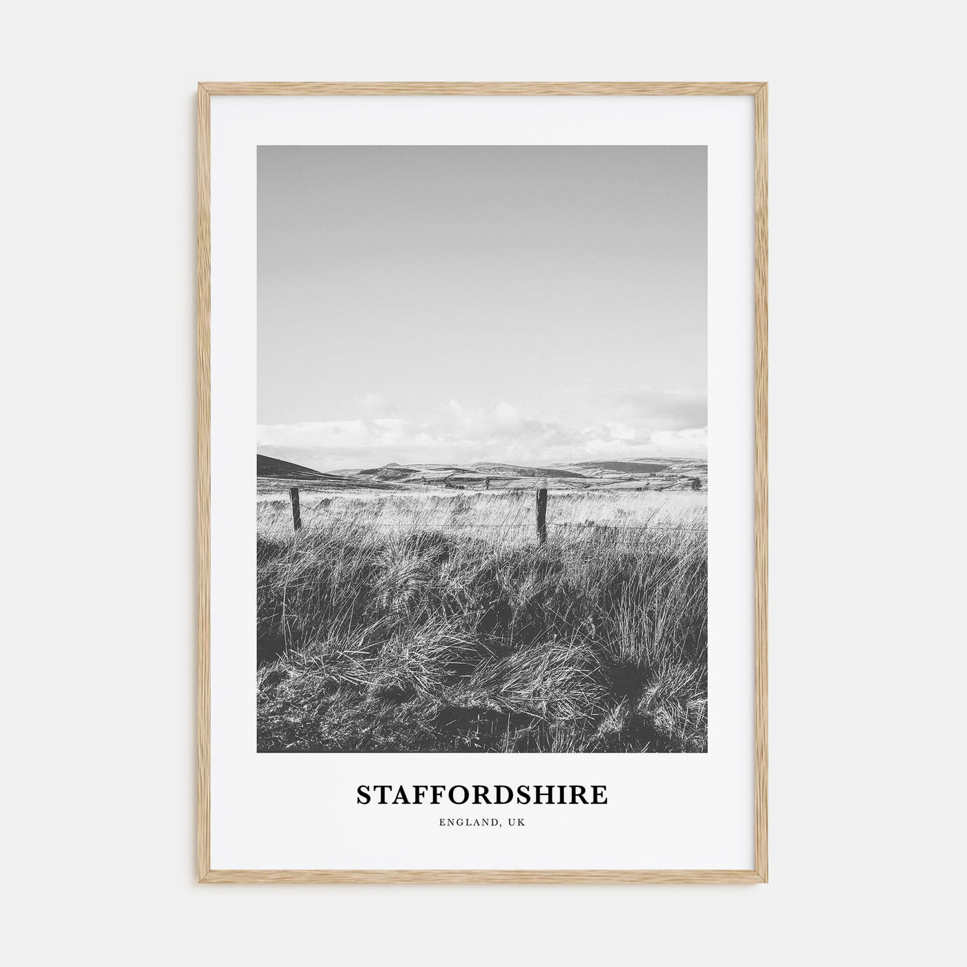 Staffordshire Portrait B&W Poster