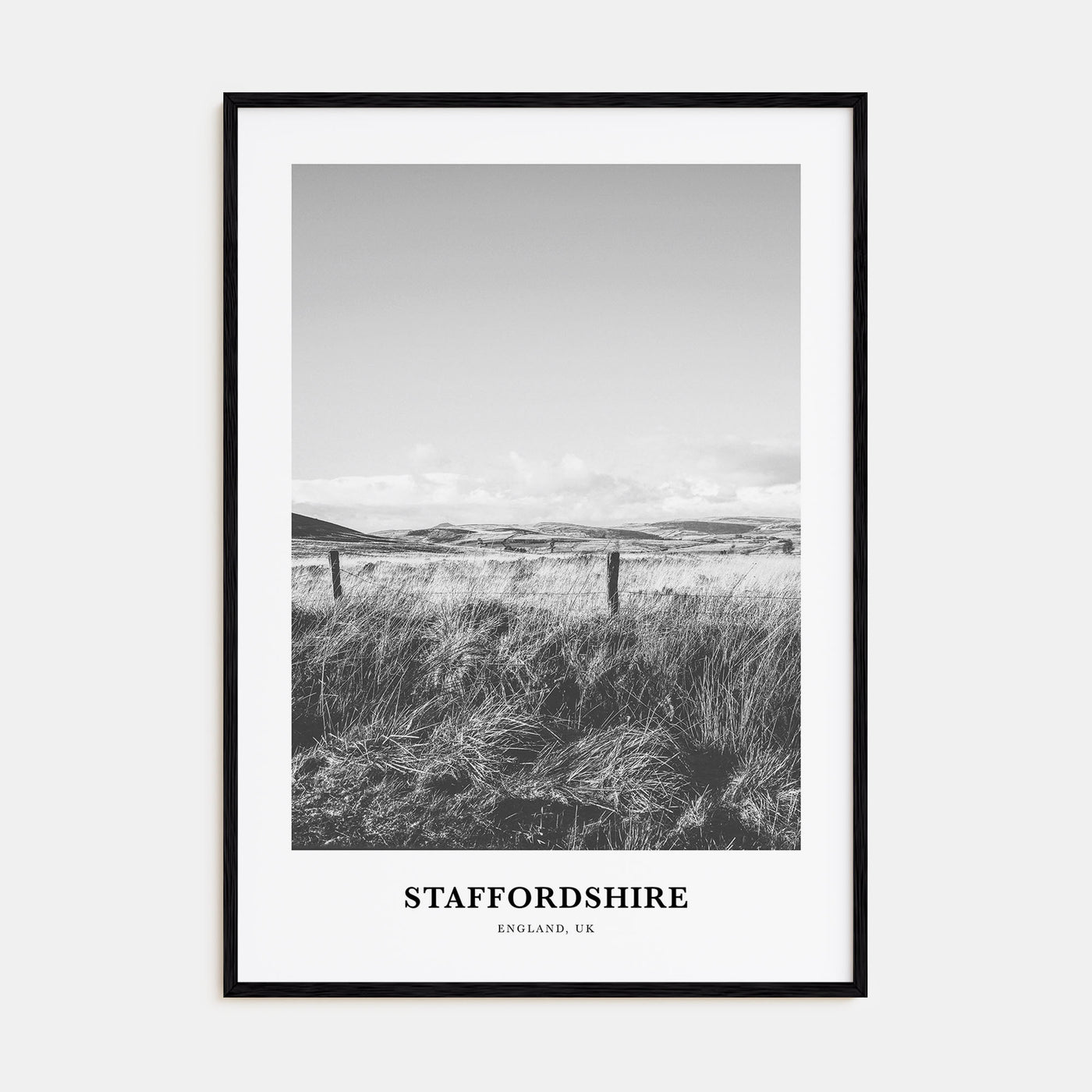 Staffordshire Portrait B&W Poster