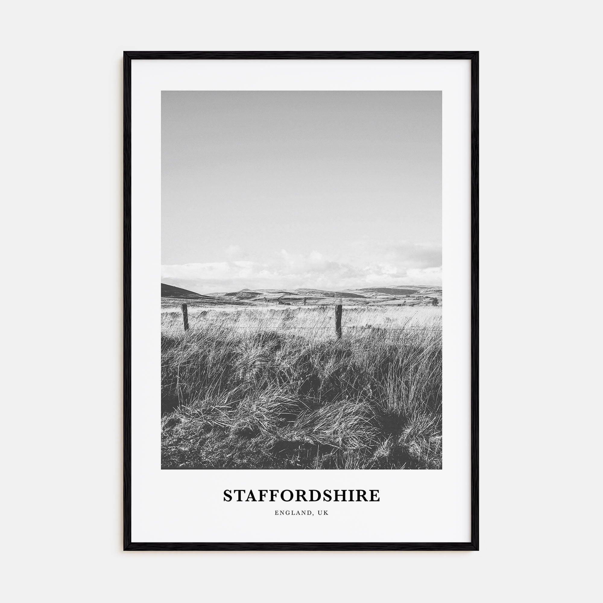 Staffordshire Portrait B&W Poster