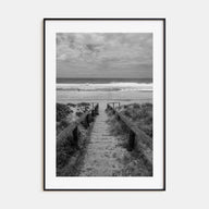 Staircase Pacific Ocean Photo B&W Poster