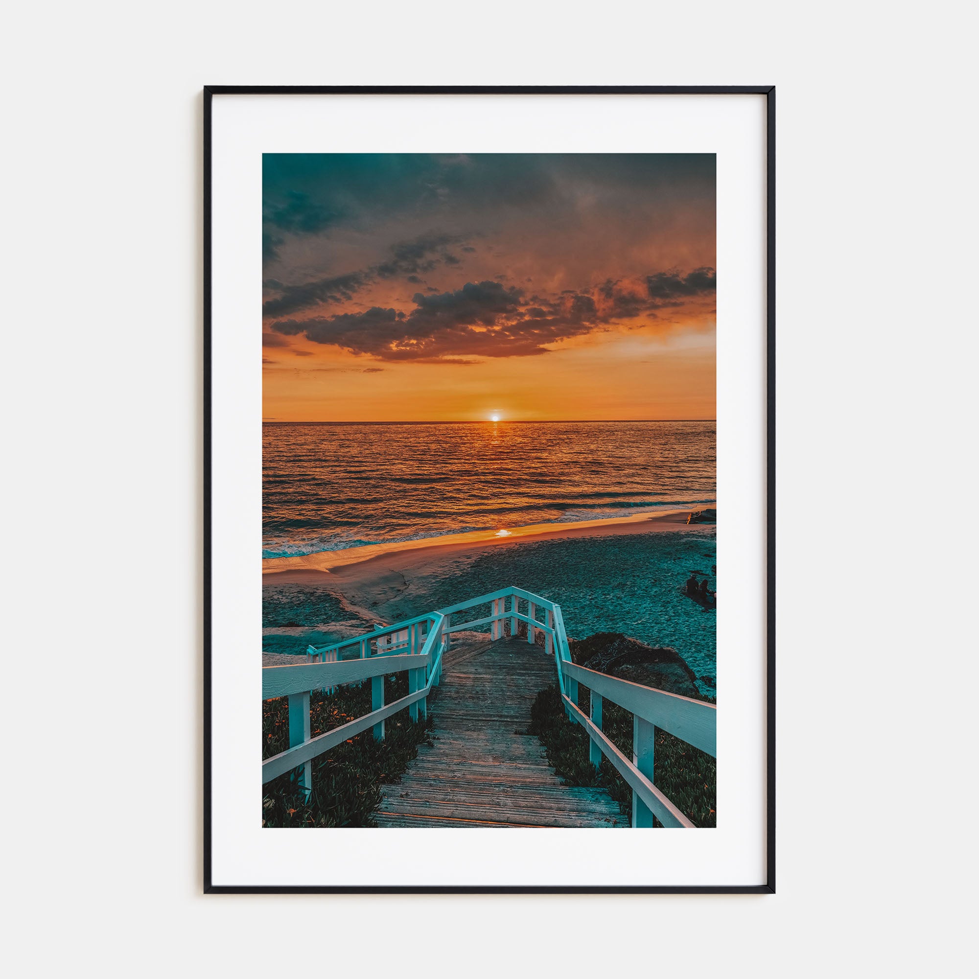 Staircase Pacific Ocean Photo Color Poster