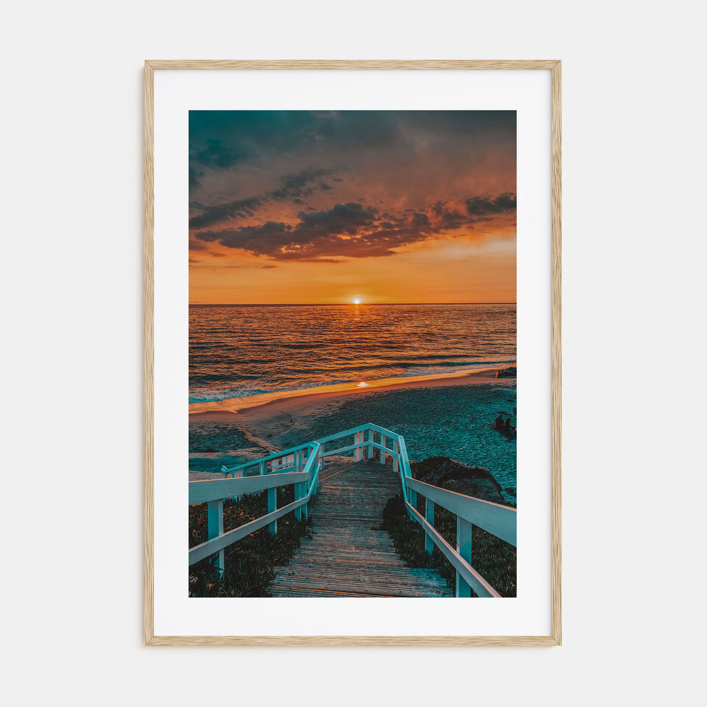 Staircase Pacific Ocean Photo Color Poster