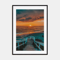 Staircase Pacific Ocean Photo Color Poster
