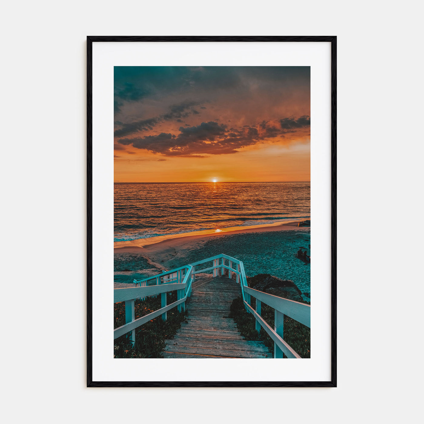 Staircase Pacific Ocean Photo Color Poster