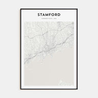 Stamford, Connecticut Map Portrait Poster