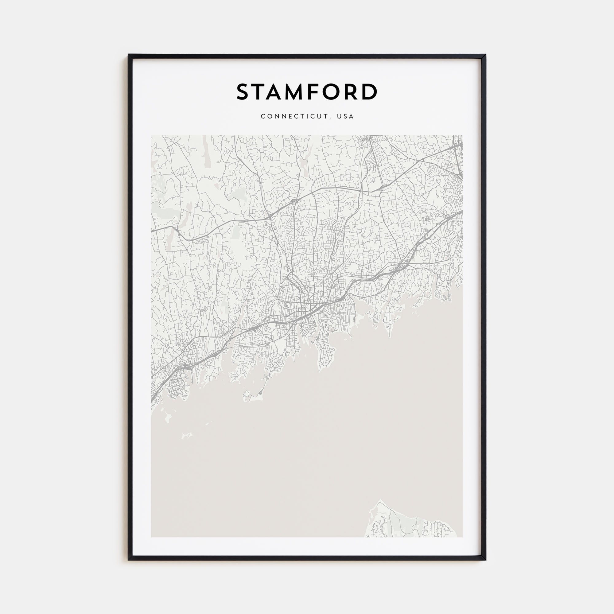 Stamford, Connecticut Map Portrait Poster