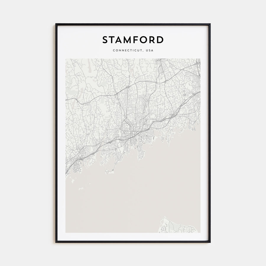 Stamford, Connecticut Map Portrait Poster