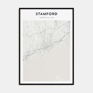 Stamford, Connecticut Map Portrait Poster