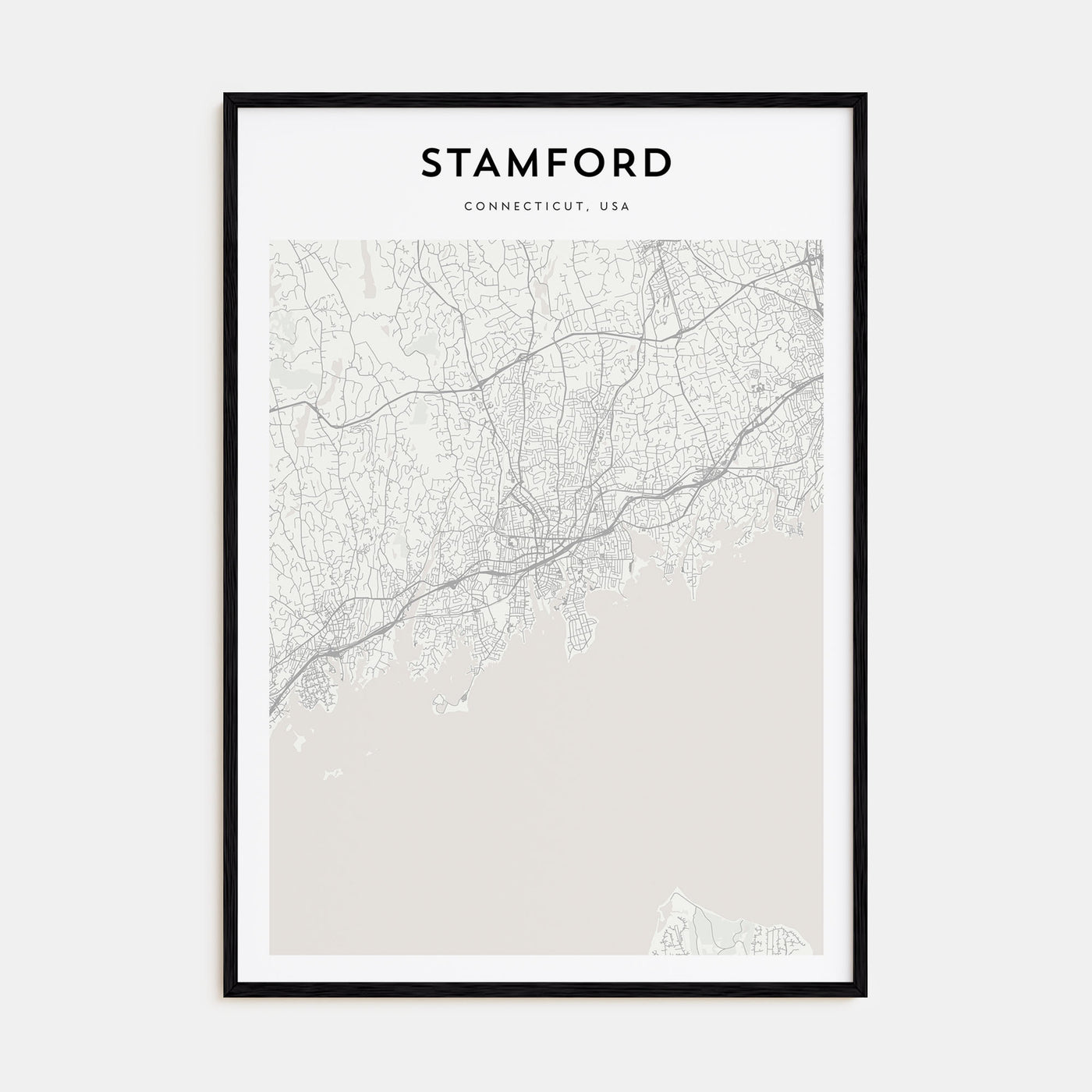 Stamford, Connecticut Map Portrait Poster
