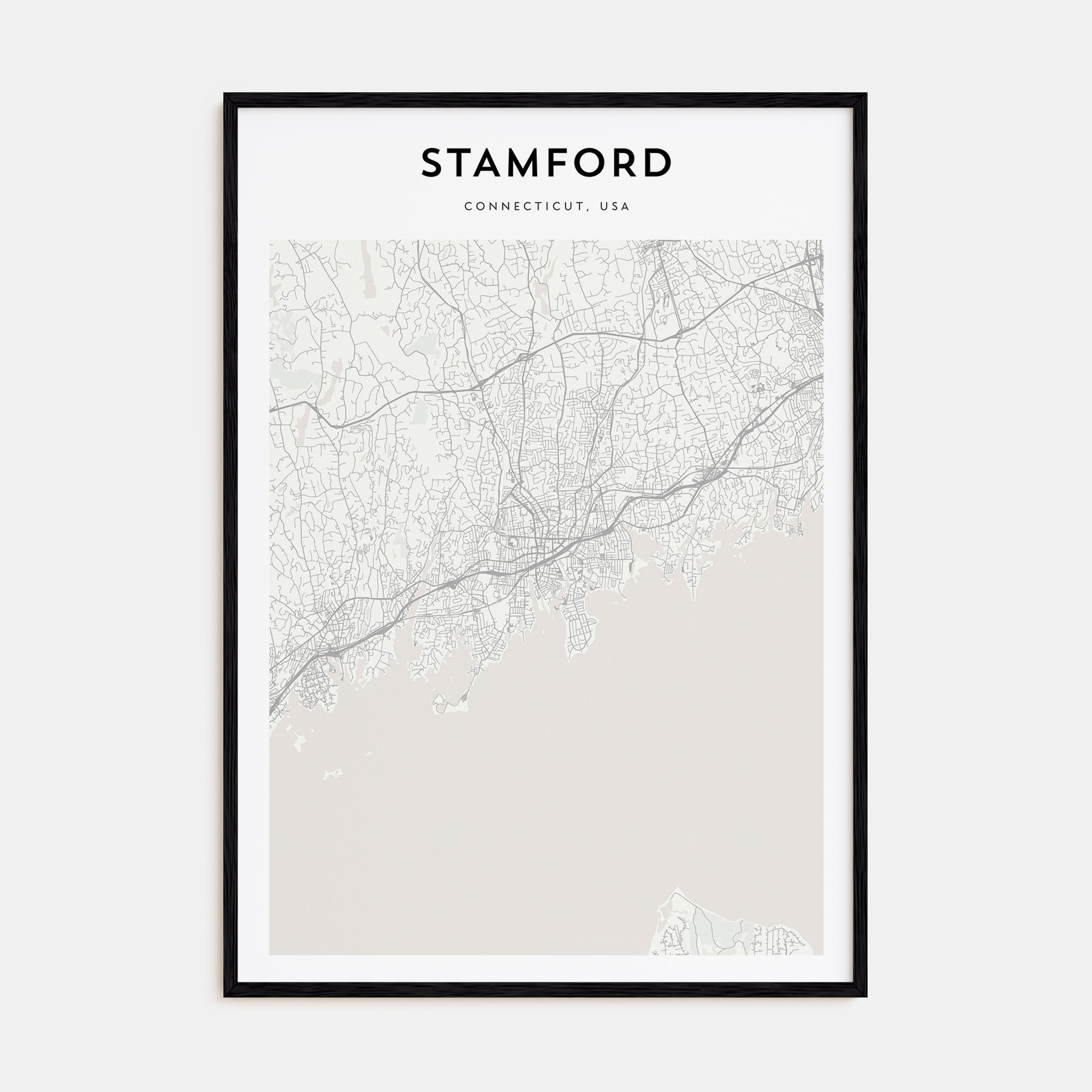 Stamford, Connecticut Map Portrait Poster