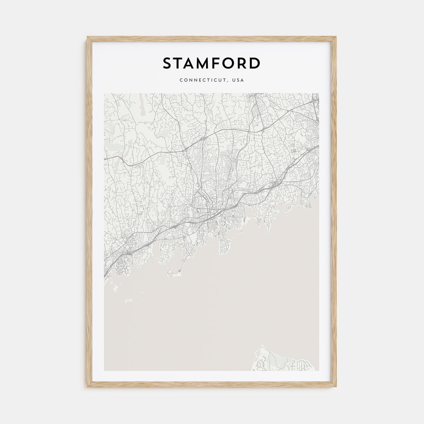 Stamford, Connecticut Map Portrait Poster