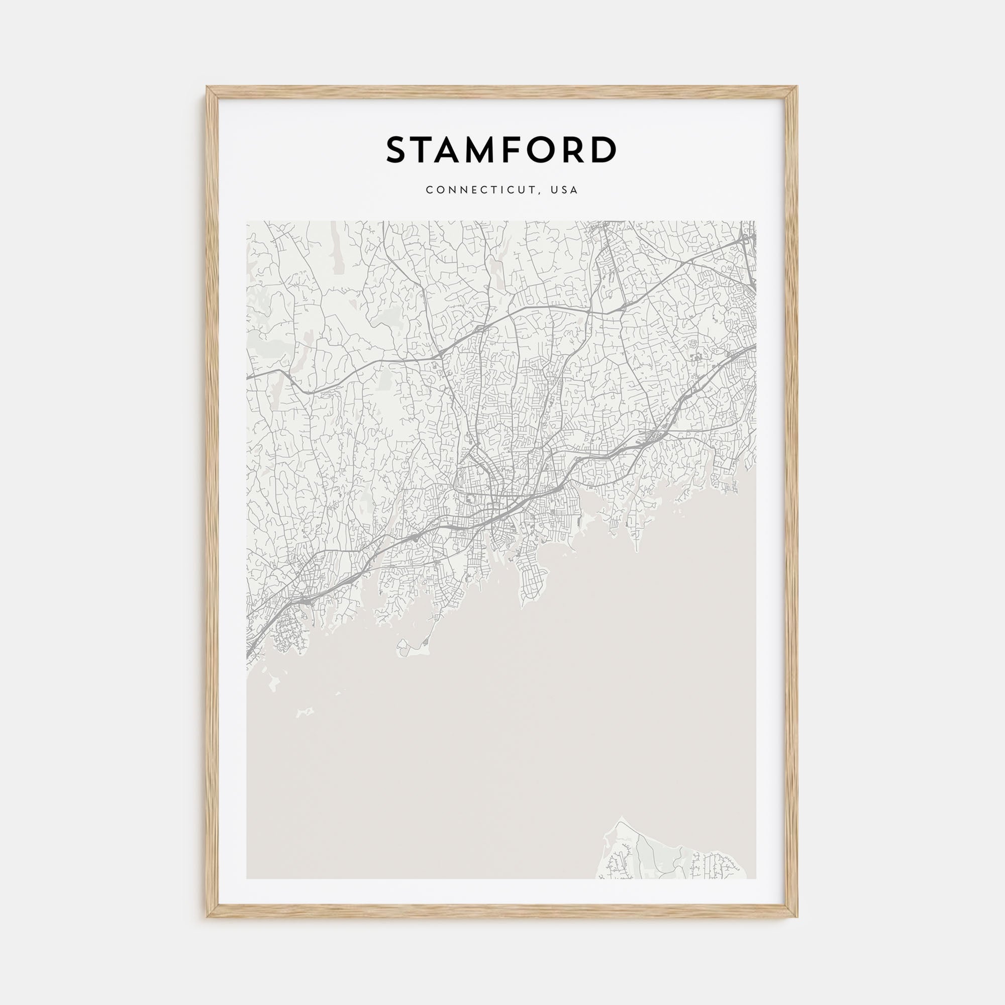 Stamford, Connecticut Map Portrait Poster