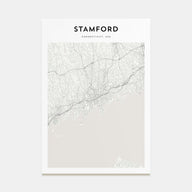 Stamford, Connecticut Map Portrait Poster