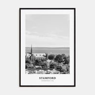 Stamford, Connecticut Portrait B&W Poster