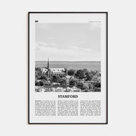 Stamford, Connecticut Travel B&W Poster