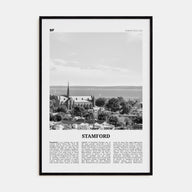 Stamford, Connecticut Travel B&W Poster