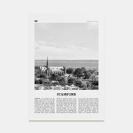 Stamford, Connecticut Travel B&W Poster