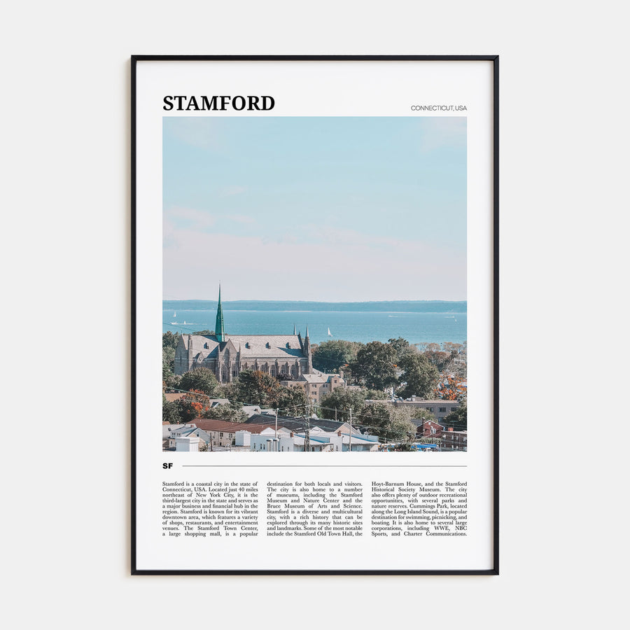 Stamford, Connecticut Travel Color Poster