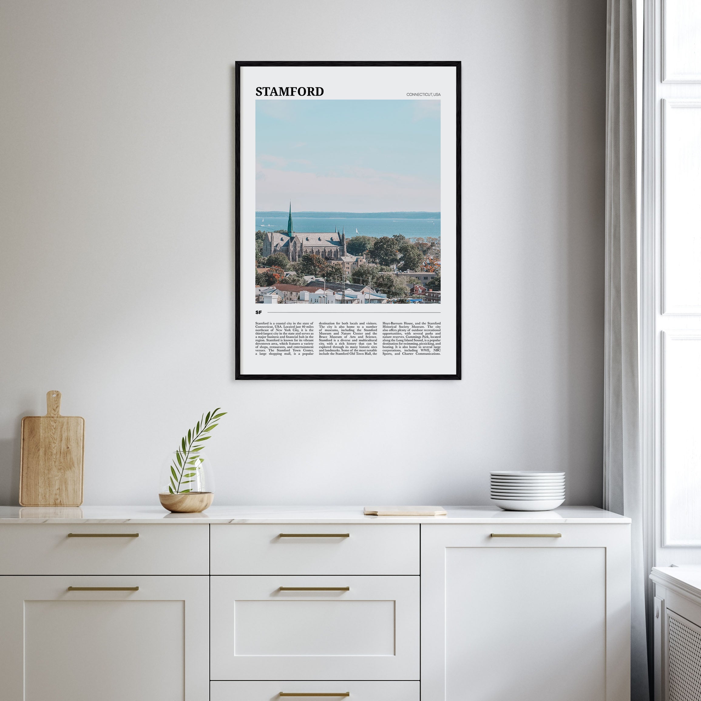 Stamford, Connecticut Travel Color Poster