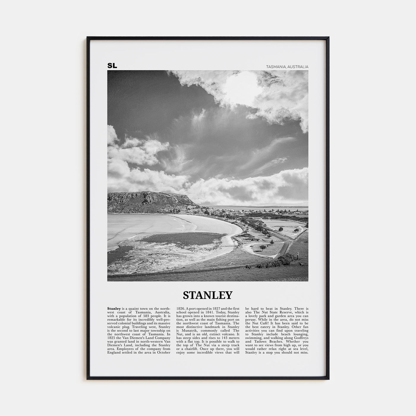 Stanley Travel B&W Poster