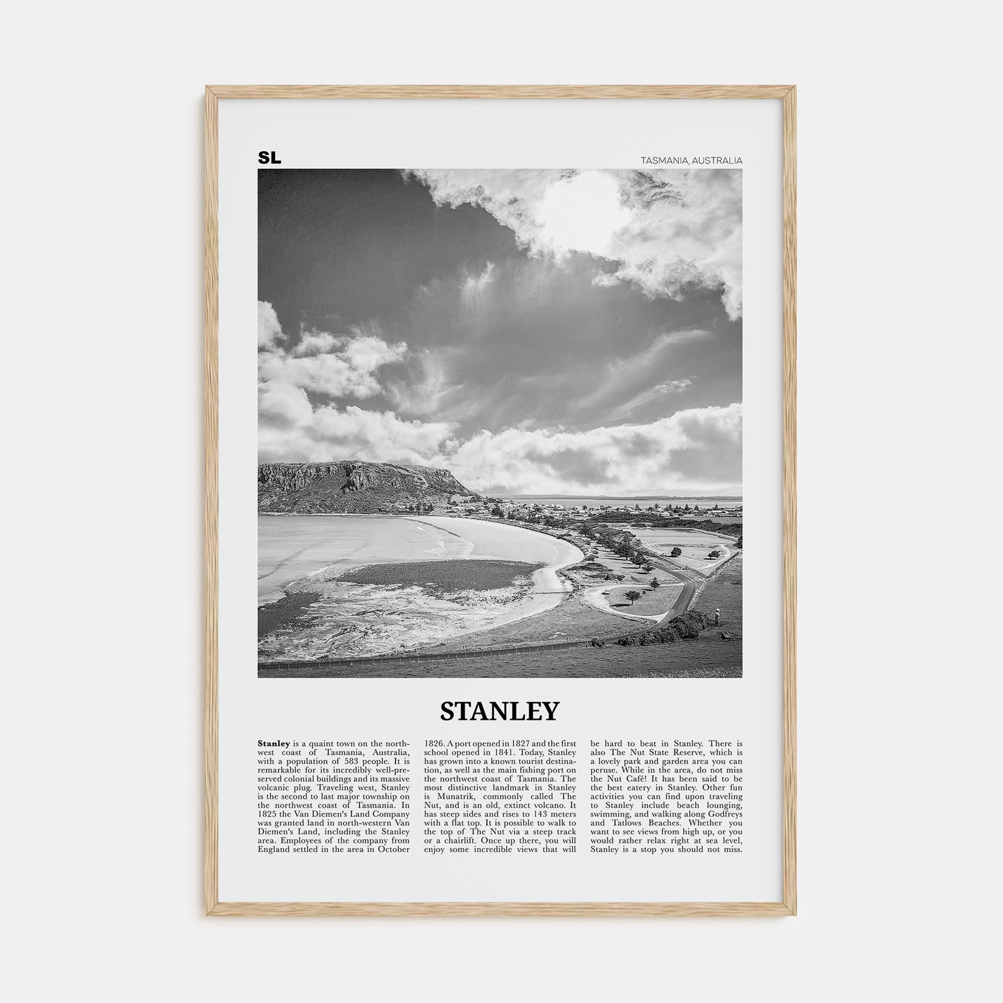 Stanley Travel B&W Poster