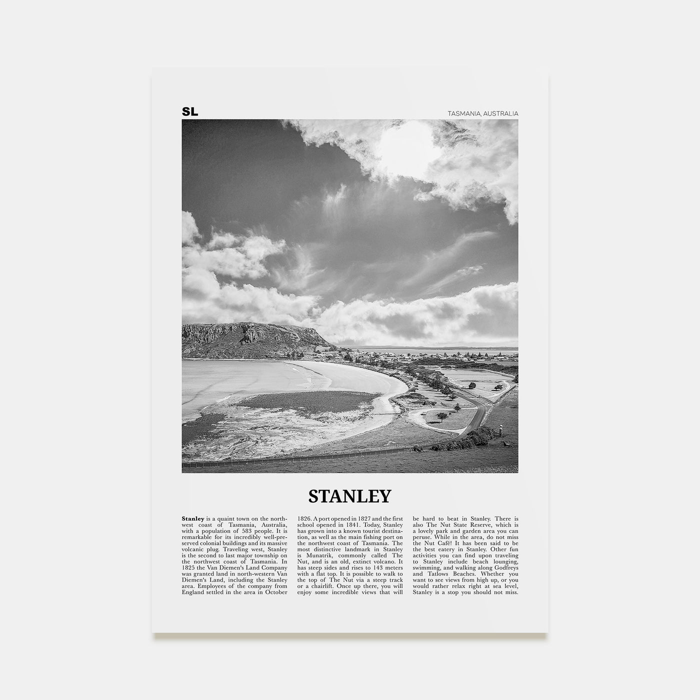 Stanley Travel B&W Poster