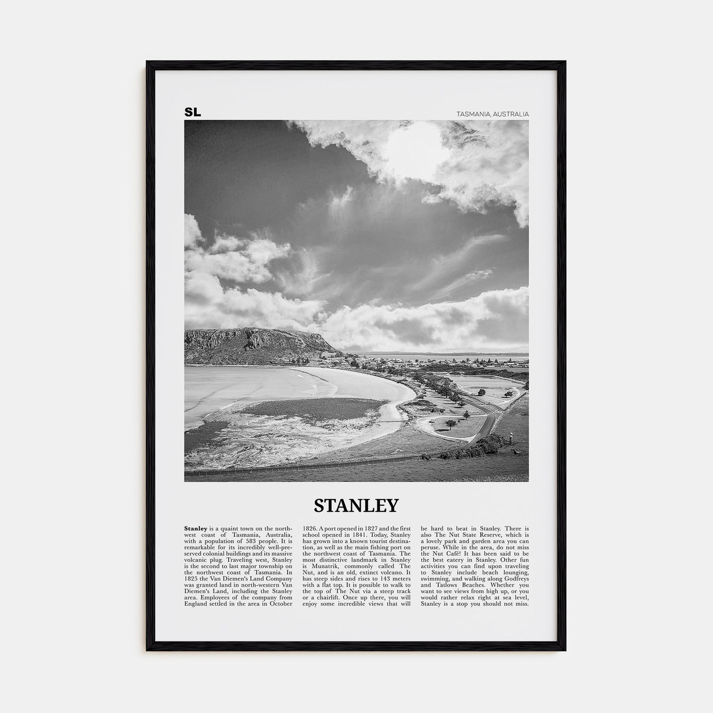 Stanley Travel B&W Poster