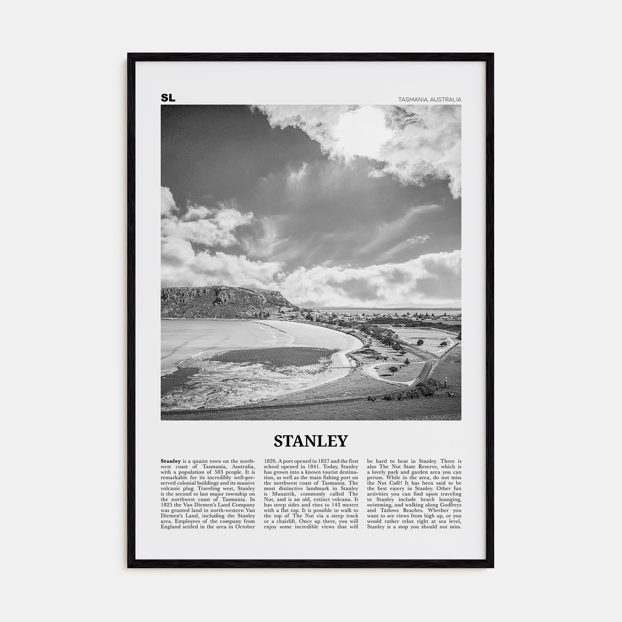 Stanley Travel B&W Poster