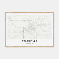 Starkville Map Landscape Poster