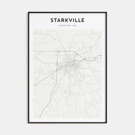 Starkville Map Portrait Poster