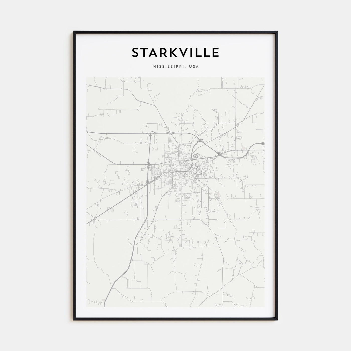 Starkville Map Portrait Poster