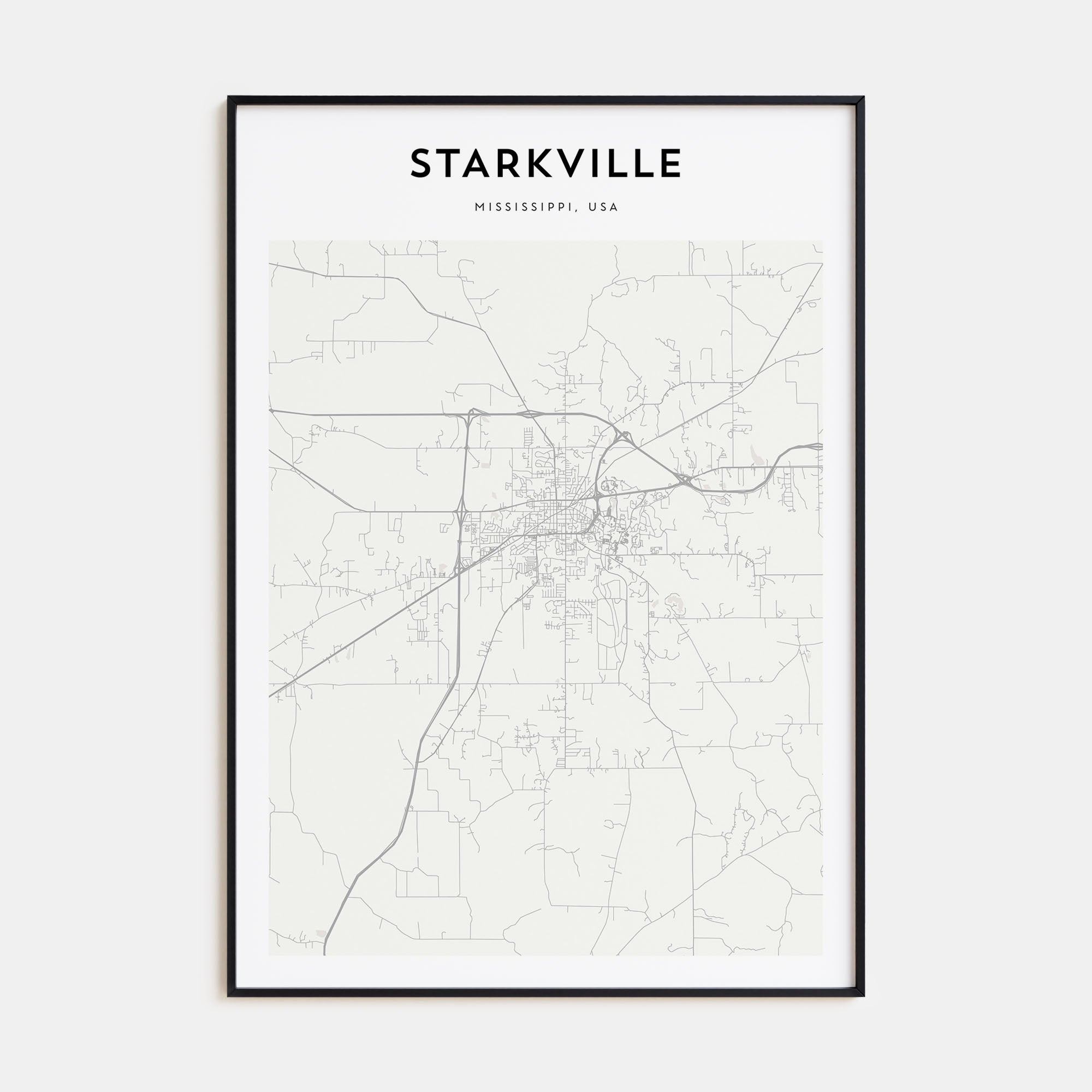 Starkville Map Portrait Poster