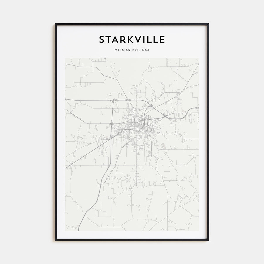 Starkville Map Portrait Poster
