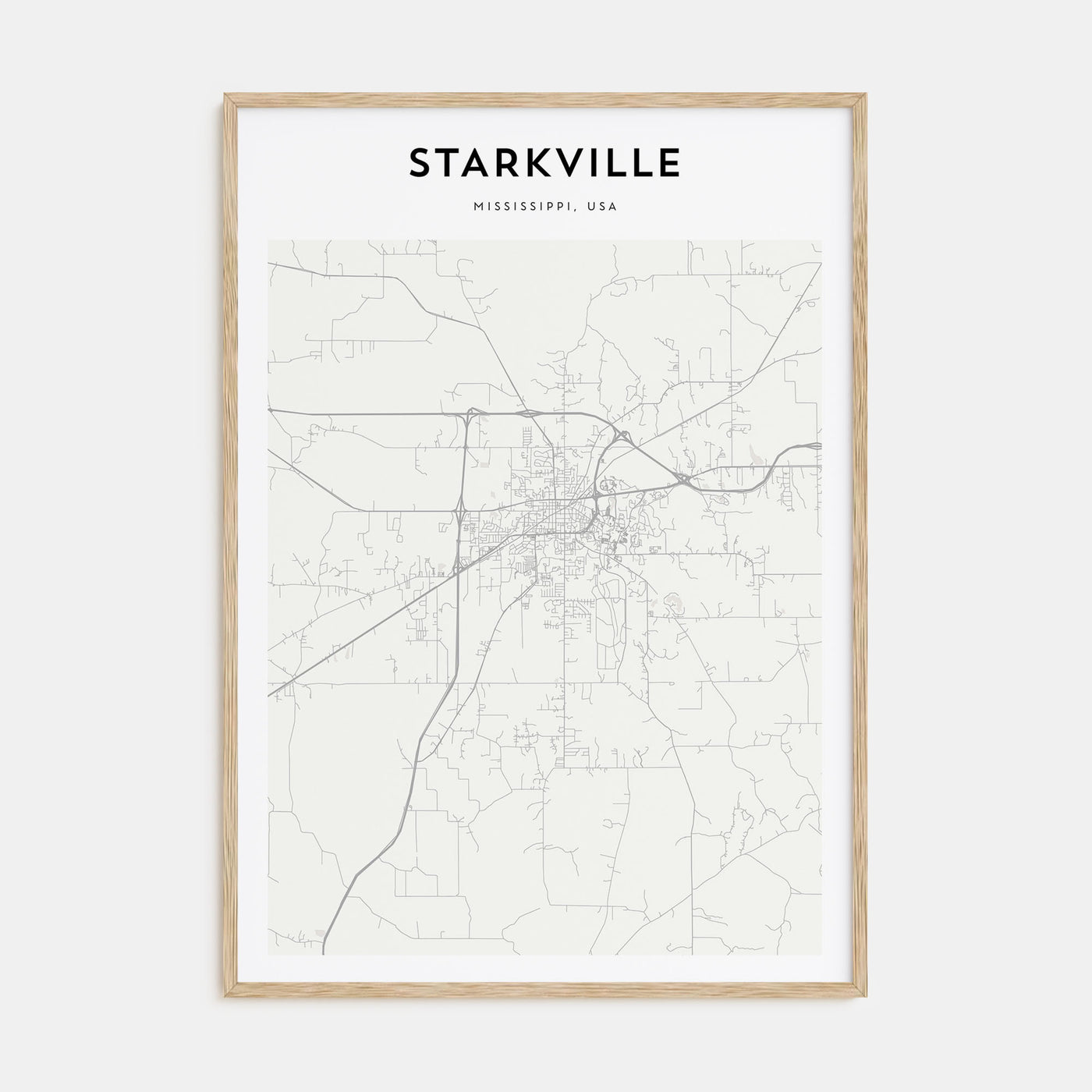 Starkville Map Portrait Poster