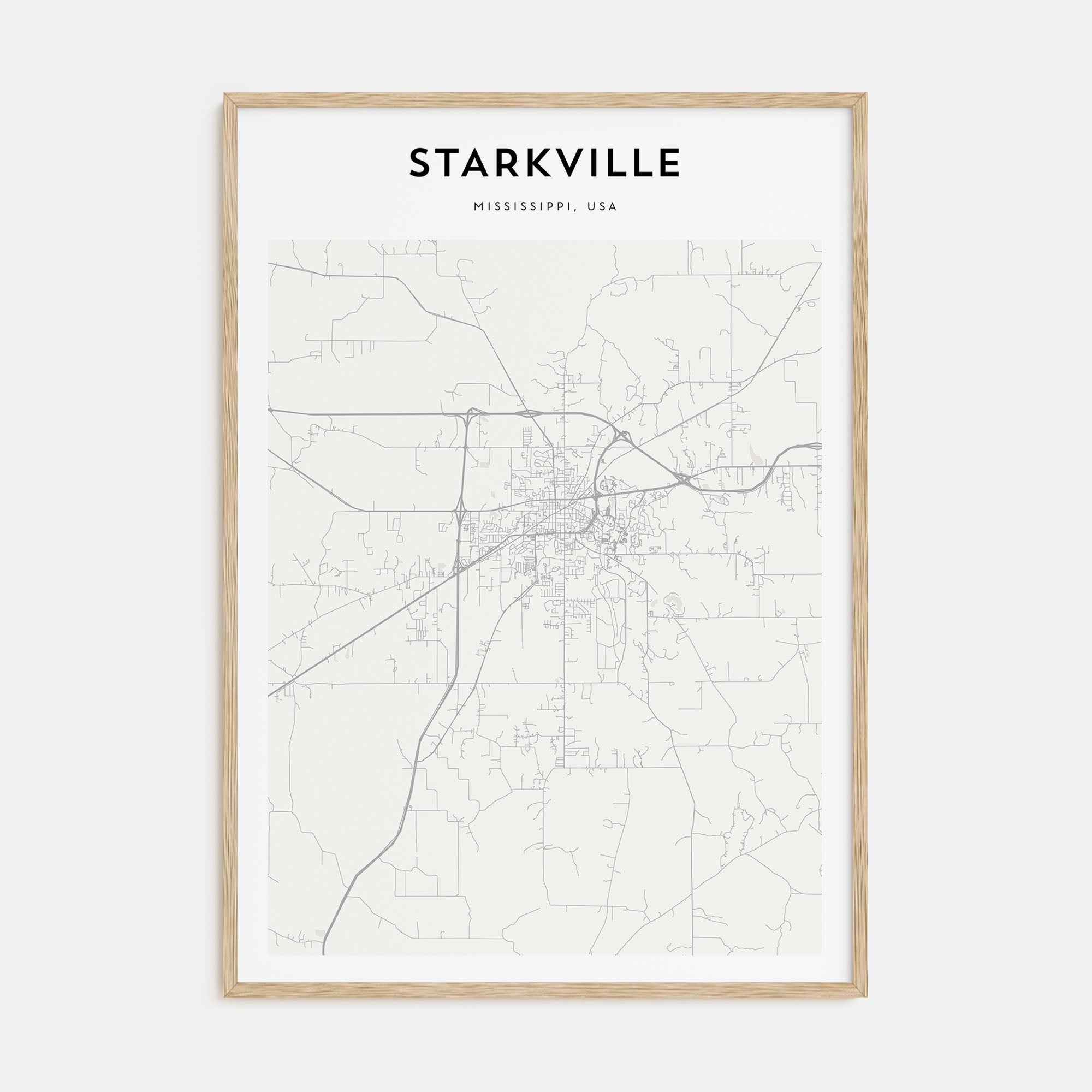 Starkville Map Portrait Poster