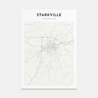 Starkville Map Portrait Poster