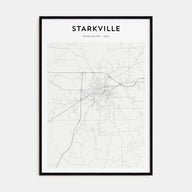Starkville Map Portrait Poster