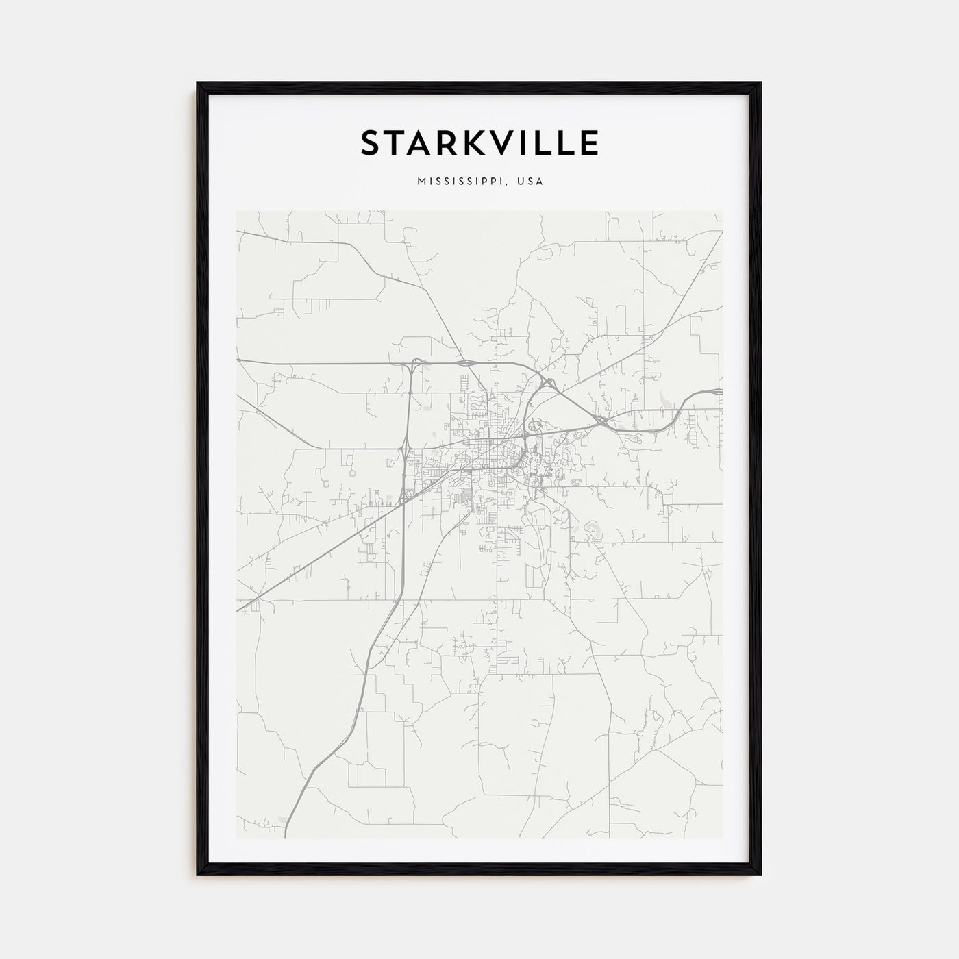 Starkville Map Portrait Poster