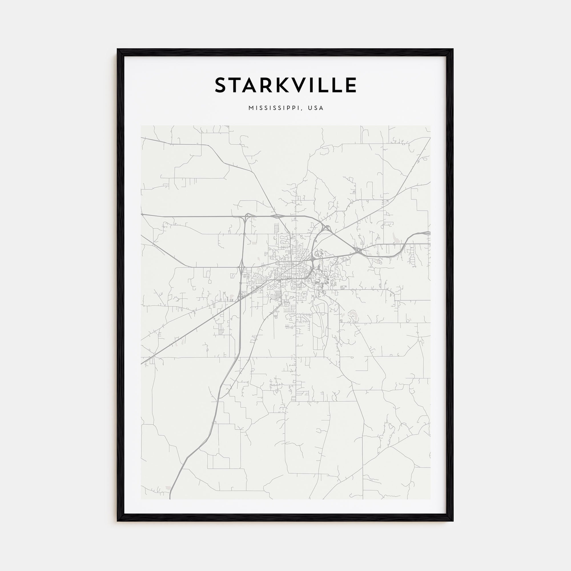 Starkville Map Portrait Poster