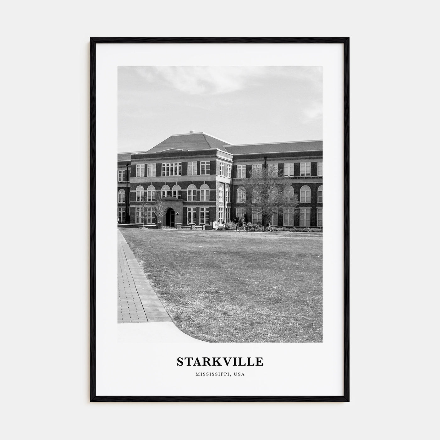 Starkville Portrait B&W Poster