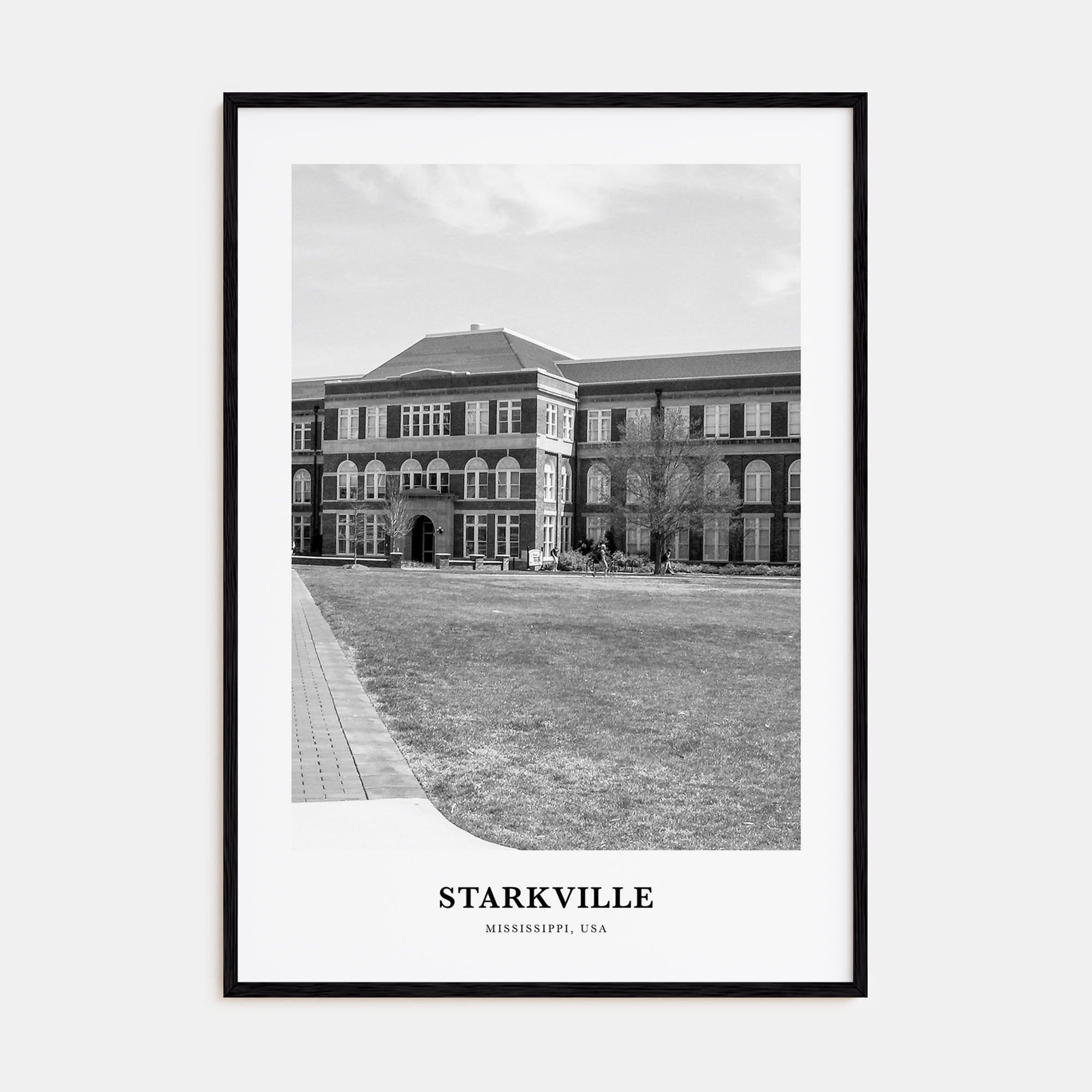 Starkville Portrait B&W Poster