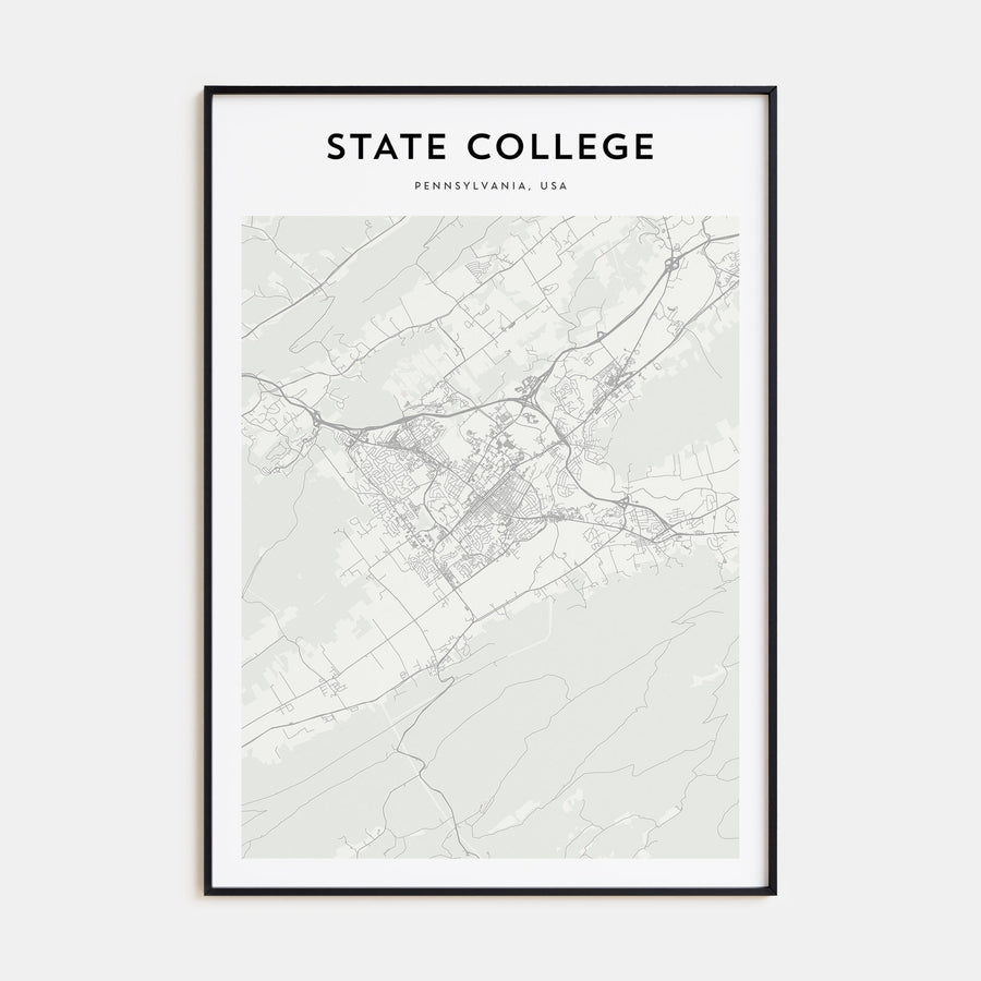 State College Map Portrait Poster