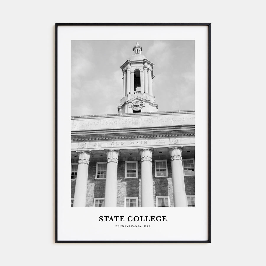 State College Portrait B&W Poster