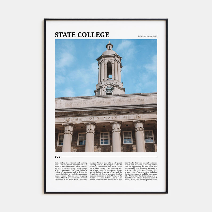 State College Travel Color Poster