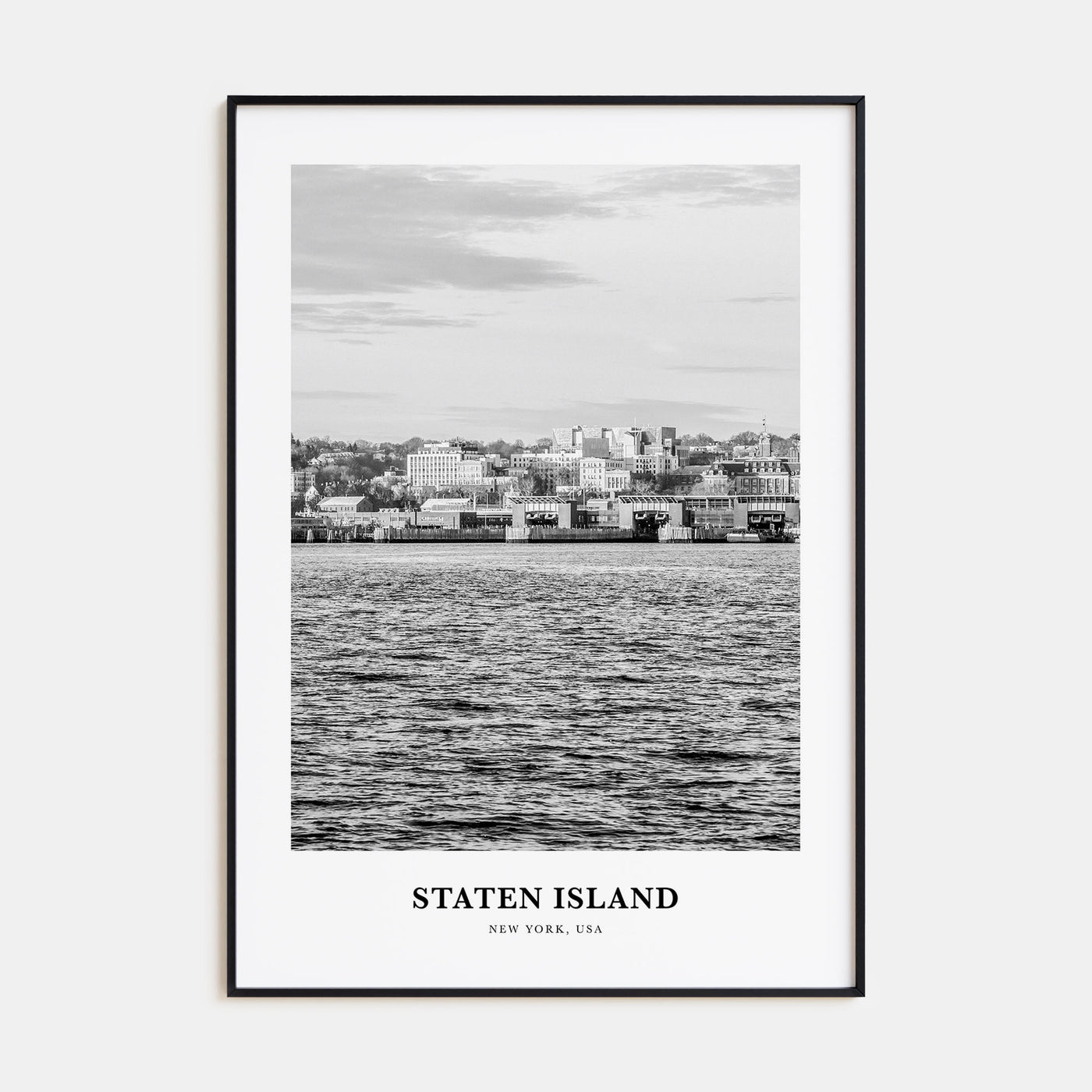 Staten Island Portrait B&W Poster