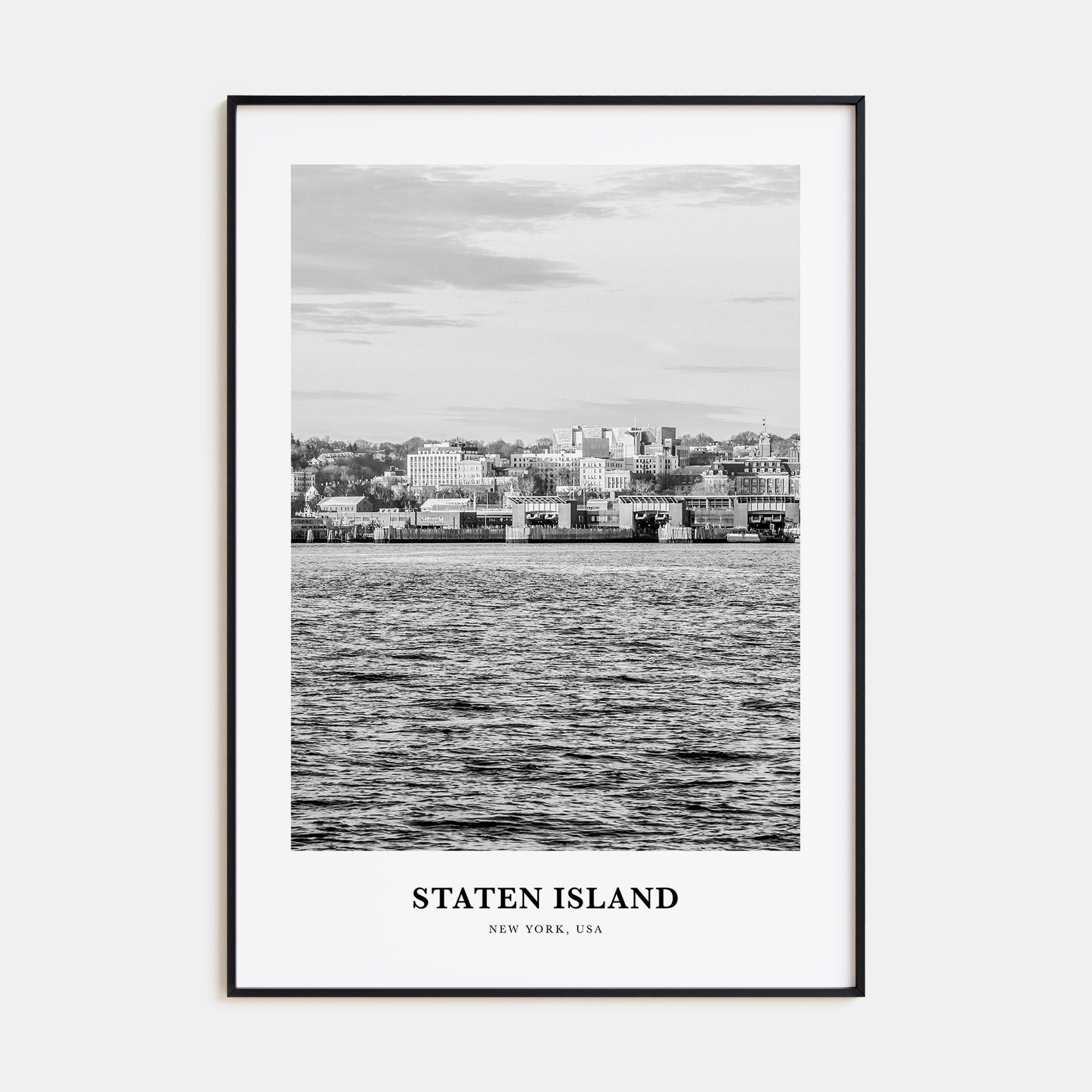 Staten Island Portrait B&W Poster