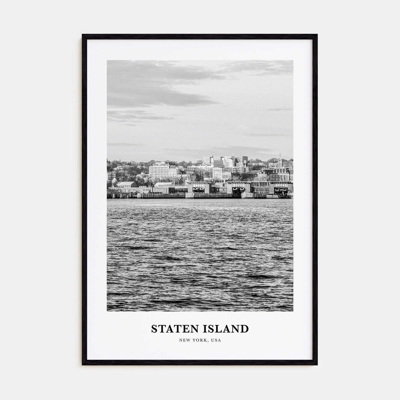 Staten Island Portrait B&W Poster