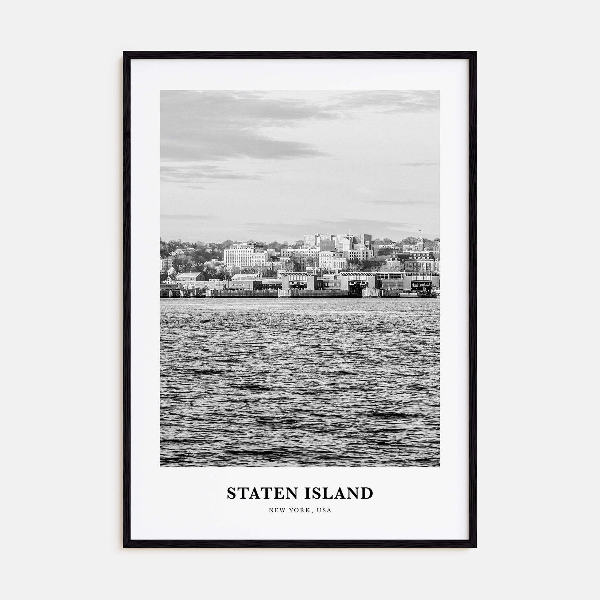 Staten Island Portrait B&W Poster