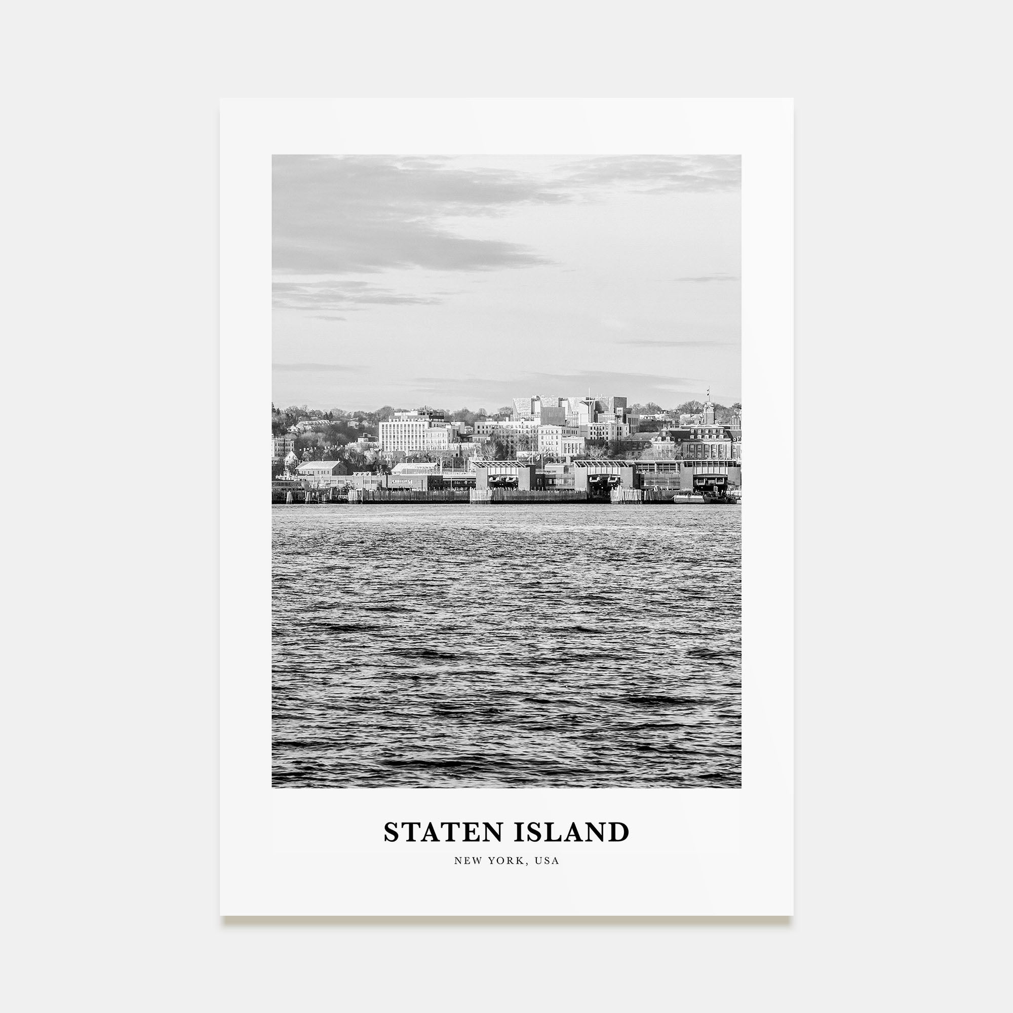 Staten Island Portrait B&W Poster